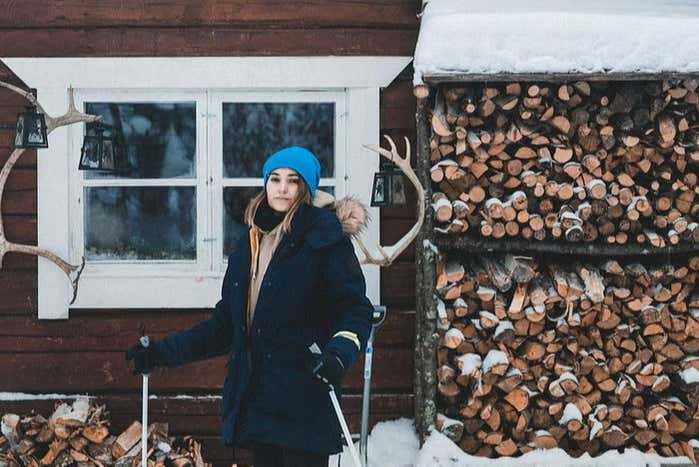 A passeggio con le ciaspole da neve