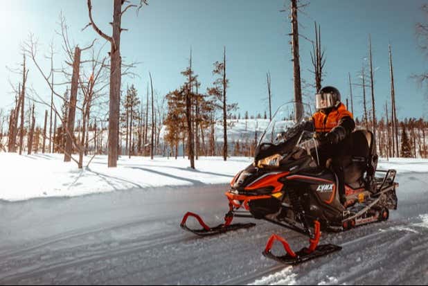 Percorrendo os bosques nevados de Levi