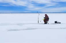 Pesca no gelo em Levi