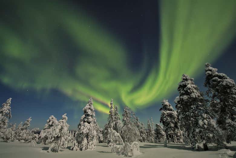 Aurora boreal en Finlandia