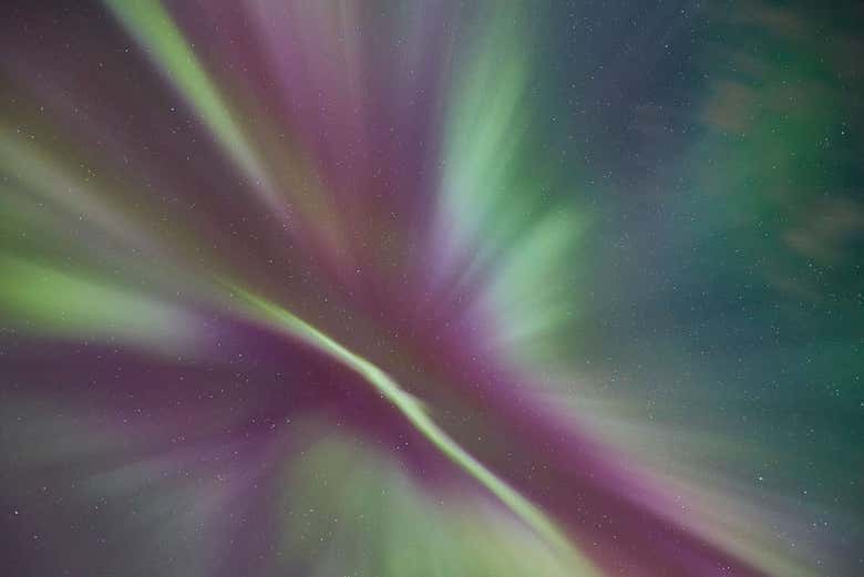 Disfrutando de la aurora boreal