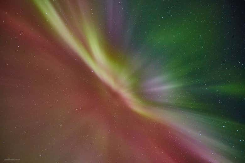 Colores de la aurora boreal