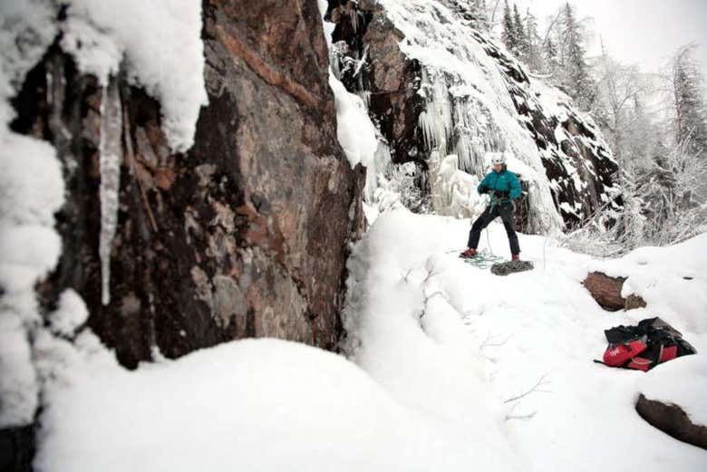 Arrampicata al canyon di Korouoma