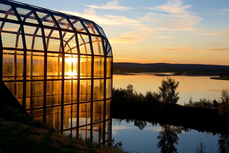 Museo Arktikum al atardecer