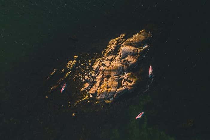 Bird's eye view of the water around Nagu