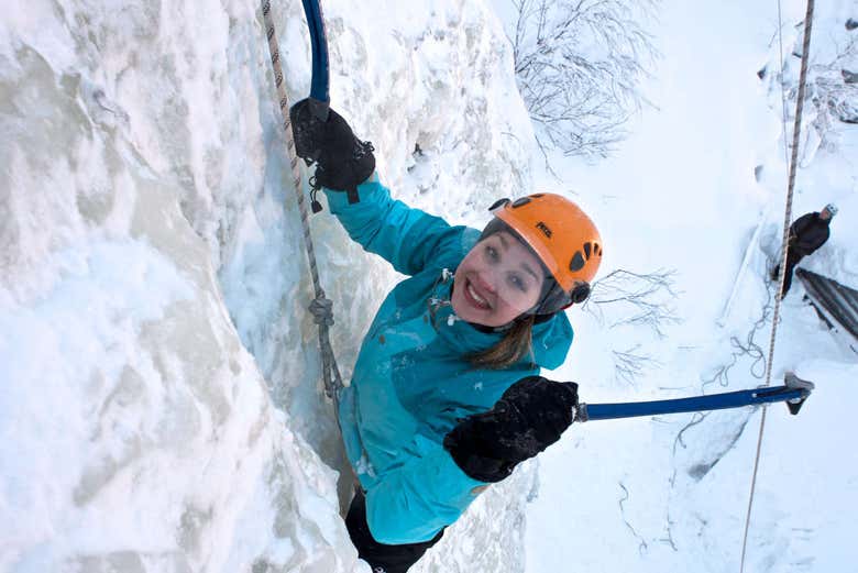 Climbing up the mountain