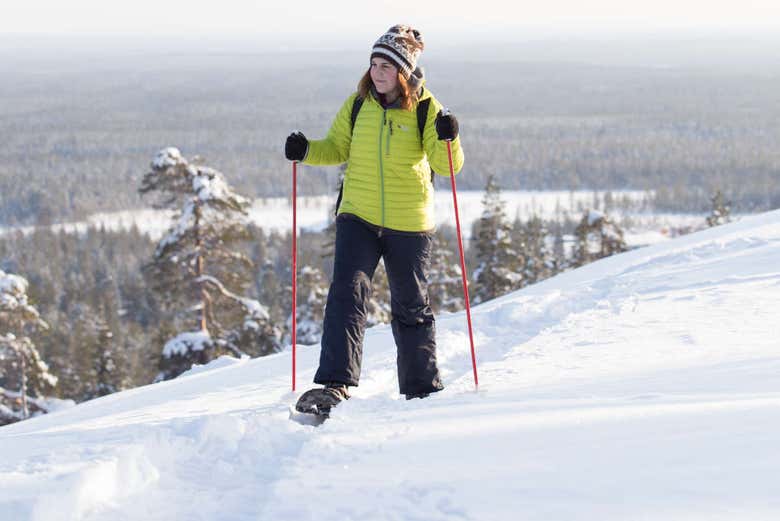 Sulle racchette da neve
