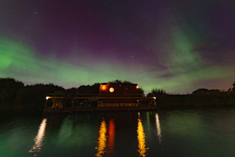 ¿Os imagináis ver la aurora boreal desde la sauna?