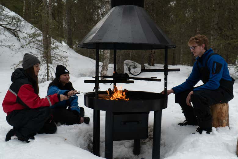 Una pausa durante il percorso