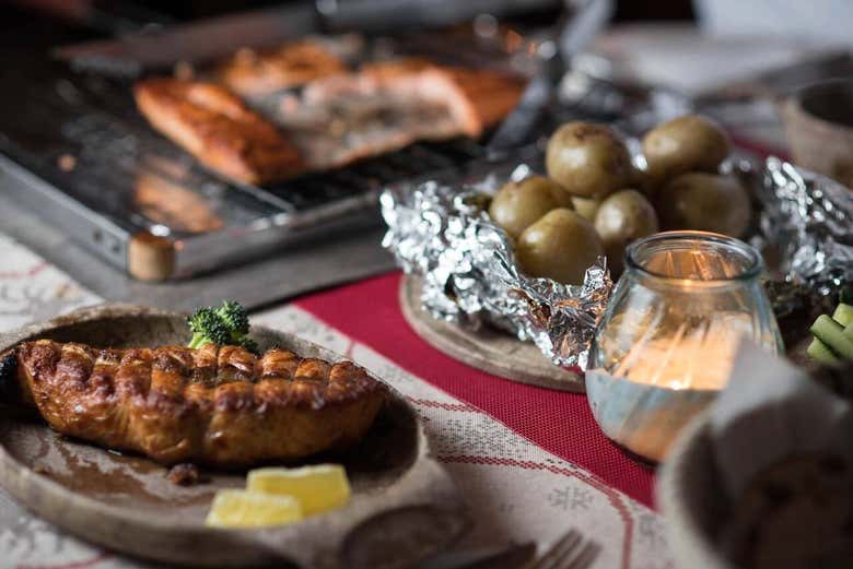 Cena estilo barbacoa