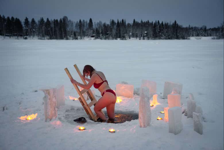 ¿Os atrevéis a sumergiros en un lago helado?