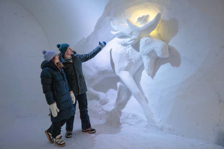Maravillaos con las monumentales esculturas de hielo
