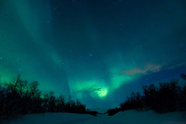 Diversidade de cores da aurora boreal