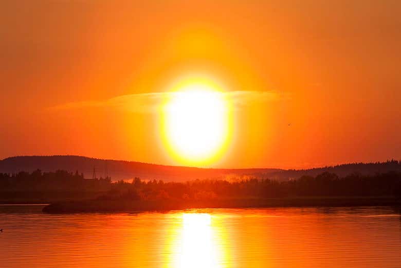 Soleil de minuit à Rovaniemi