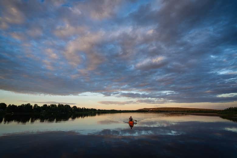 El cielo reflejado en el agua