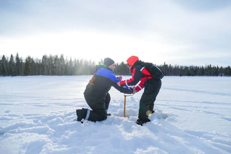 Aprenderemos a pescar en el hielo