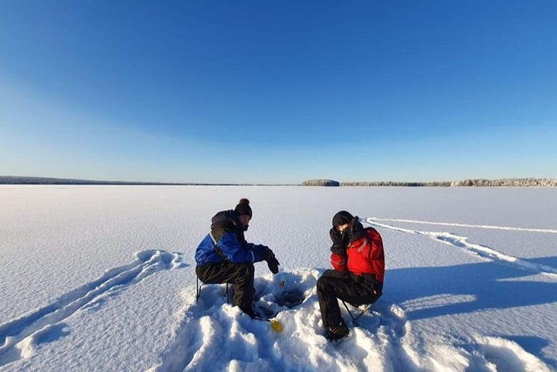 Pescando no gelo