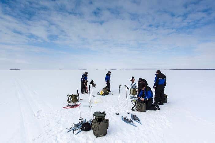 Clase de pesca en el hielo
