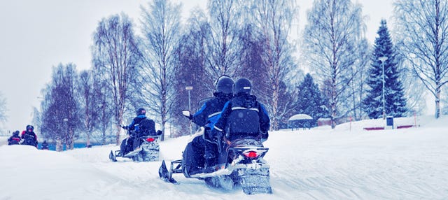 Parcours en motoneige dans Rovaniemi