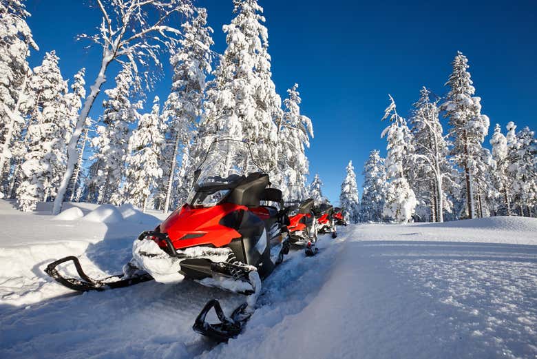 Motoslitte a Saariselkä