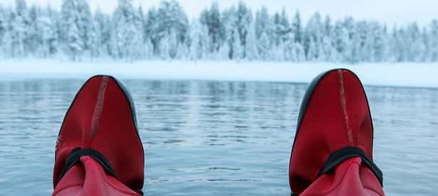 Flotación en un lago congelado