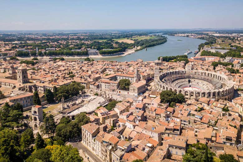 Vista aérea de Arles