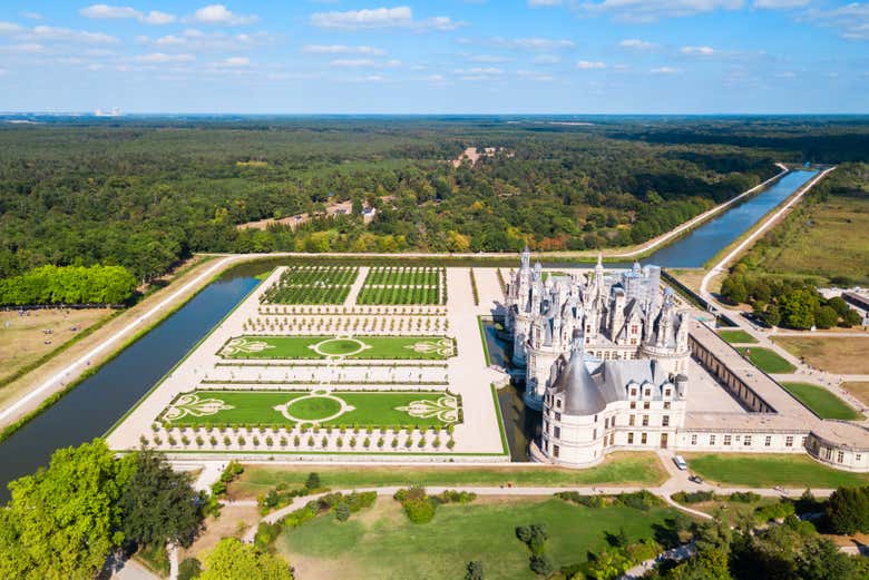 Paisagens do castelo de Chambord