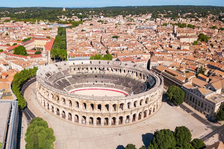 Panorámica de las Arenas de Nîmes