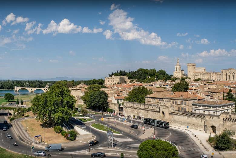 Panorámica del centro histórico de Aviñón