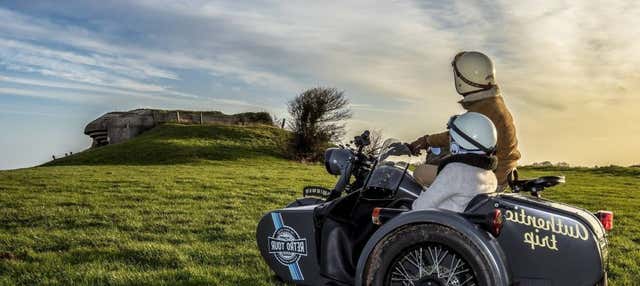 Tour privado do Desembarque da Normandia de moto com sidecar