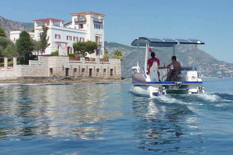 Enjoying the boat trip