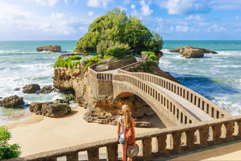 Contemplando los paisajes de Biarritz