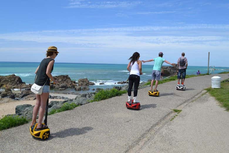 Segwaying along Biarritz's coastline