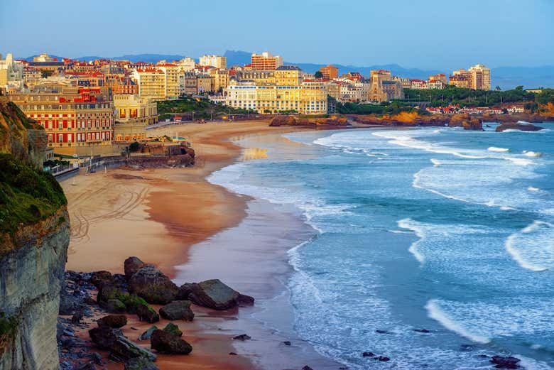 Vue sur le littoral de Biarritz
