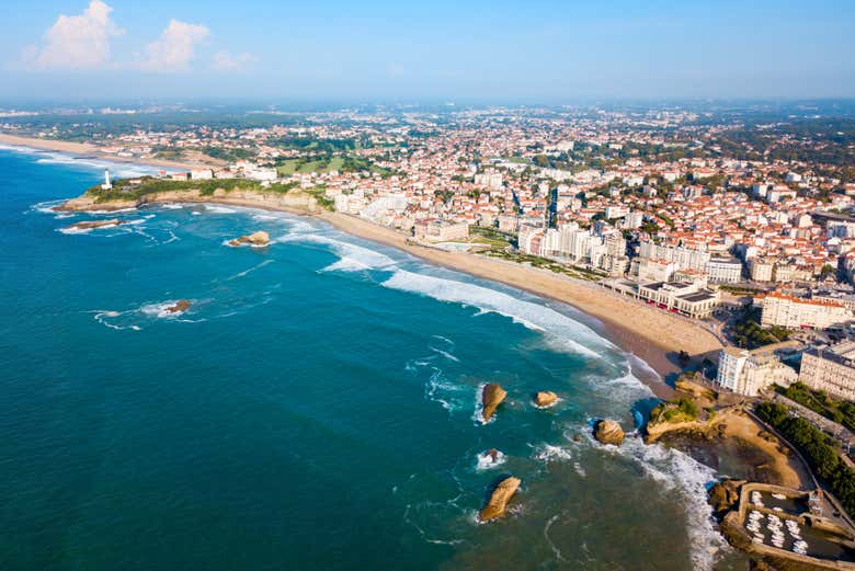 Panorámica aérea de Biarritz