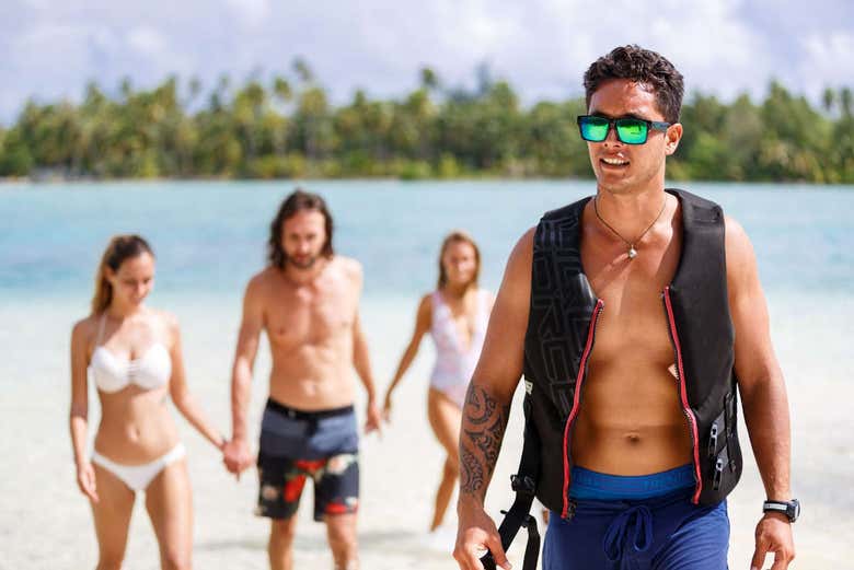 Desfrutando do dia em Bora Bora