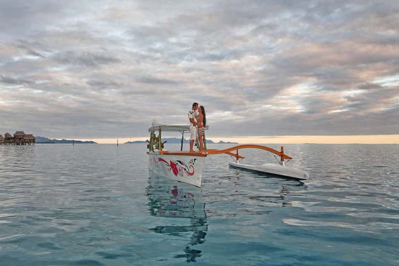 Coucher de soleil à Bora Bora