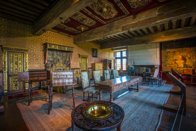 Una de las estancias del interior del castillo