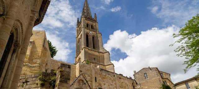 Escursione a Saint-Émilion con visita alla chiesa monolitica + Degustazione di vino