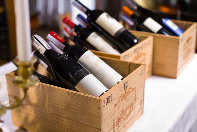Cajas de vinos de Burdeos