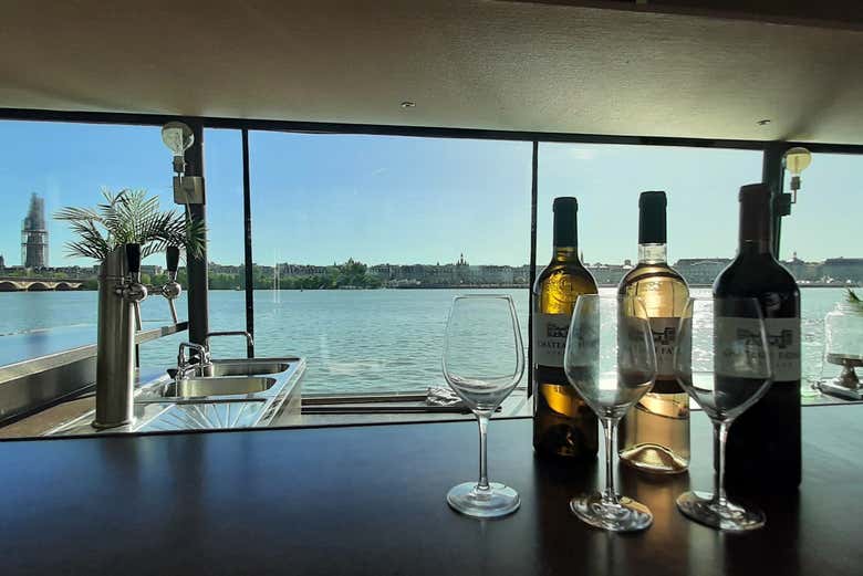 Vistas desde el bar del barco