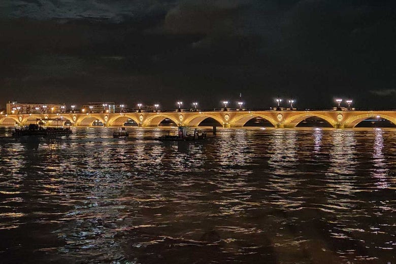 Puente de Piedra por la noche