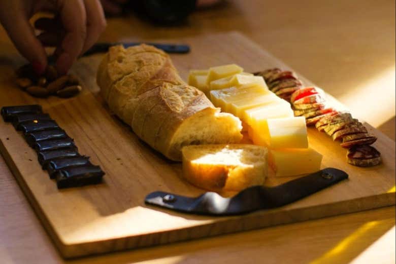 Apéritif composé de produits locaux.