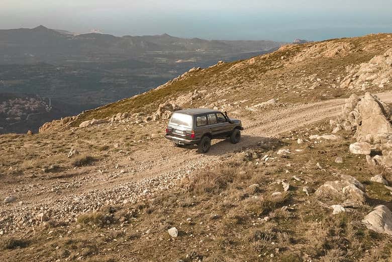 Route en 4x4 au nord de la Corse