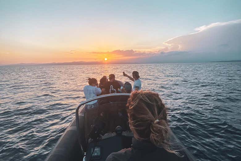 Le coucher de soleil dans toute sa splendeur