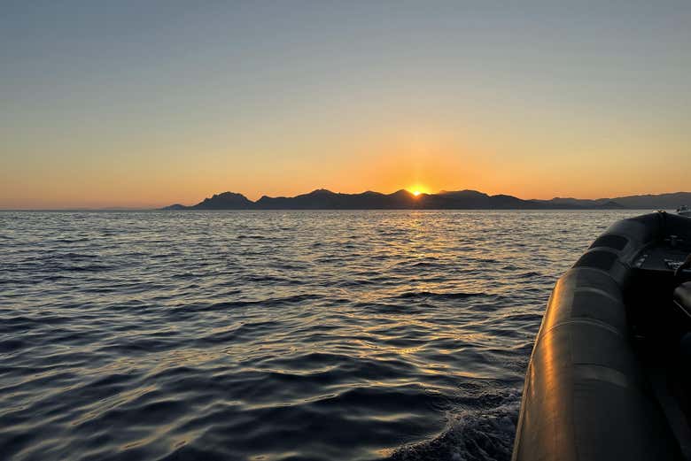 Coucher de soleil sur le massif de l'Esterel
