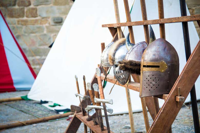 Casco di un'armatura