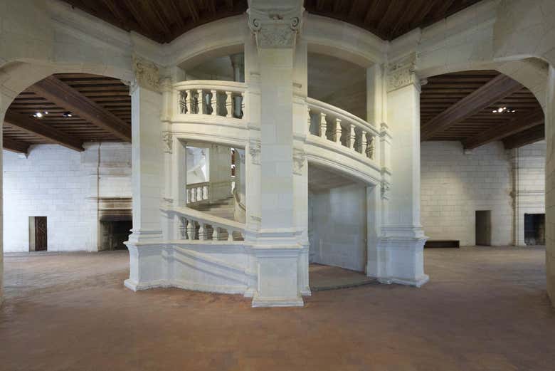Escalier à double révolution du château de Chambord