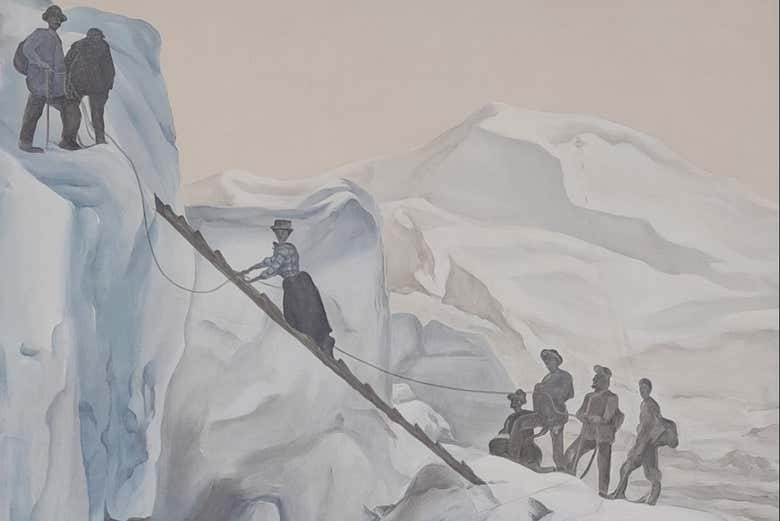 Cuadro en una exposición de Mar de Glace