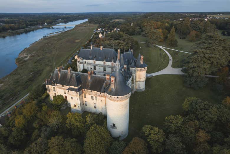 Castello di Chaumont-sur-Loire visto dall'alto